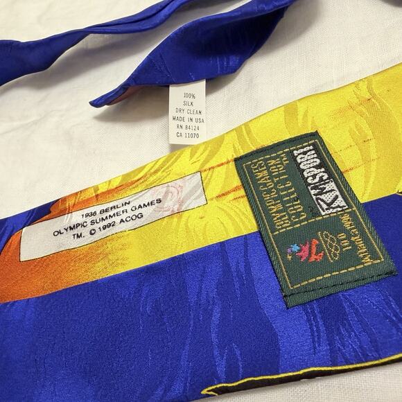 Vintage Olympic Games Silk Tie – 1936 Berlin Poster Art – Made in USA - Picture 8 of 12